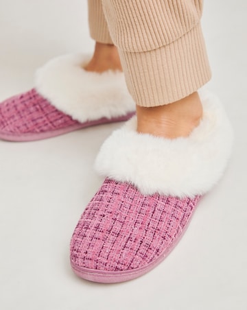 Marigold Fluffy Slipper - Extra Wide Fit (EEE)
