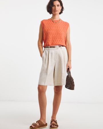 Coral Pointelle Vest