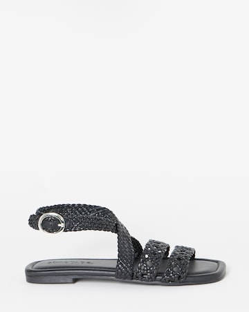 Gia Leather Woven Multi Strap Sandals - Extra Wide Fit (EEE)