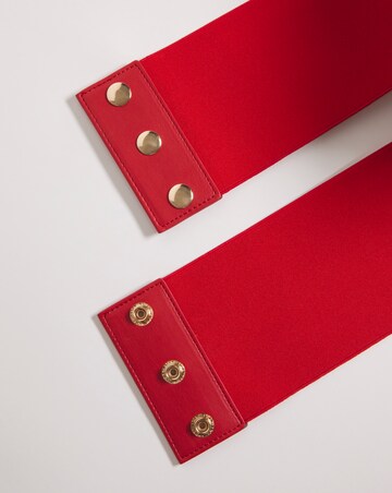 Red Lace Detail Waist Corset Belt