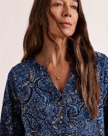 Julipa Printed Relaxed Henley Top