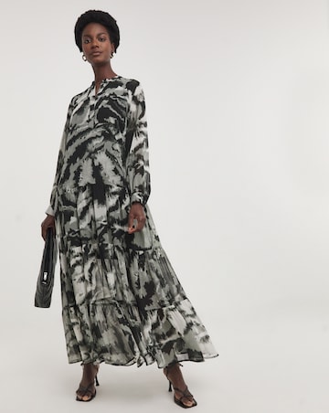 Religion Grandad Collar Maxi Dress