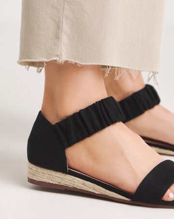 Candace Twin Strap Espadrille Sandals - Wide Fit (E)