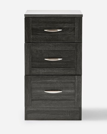 Kingston 3 Drawer Bedside Table