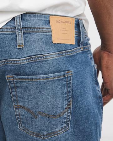 Jack & Jones Loose Tapered Fit Mike Jeans in Mid Blue