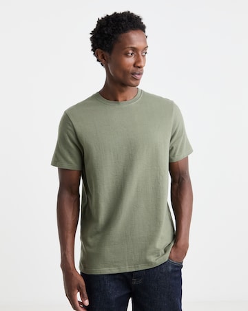 Textured Crew Neck T-Shirt