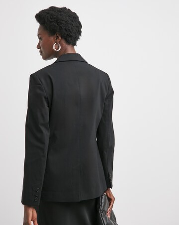 Stretch Poplin Single Breasted Blazer