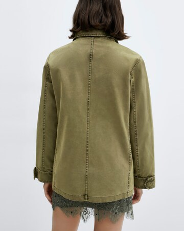 Mango Khaki Utility Caracas Overshirt