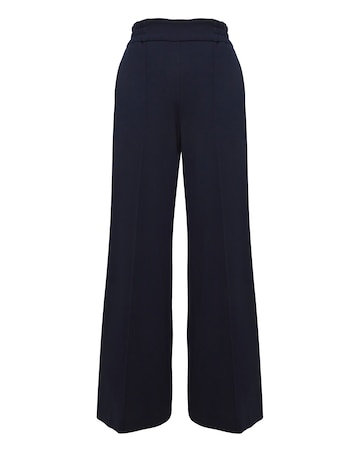 Anthology Navy Ponte Pull On Wide Leg Trouser