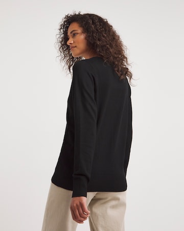 Black V Neck Cardigan