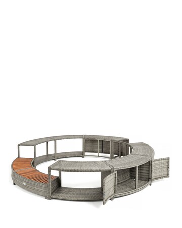 Lay-Z-Spa 200cm Round Rattan Hot Tub Surround
