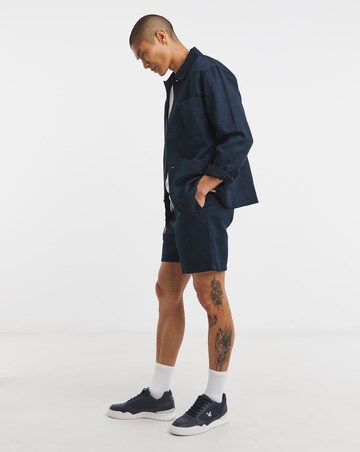 Lyle & Scott Linen Blend Drawstring Short - Navy