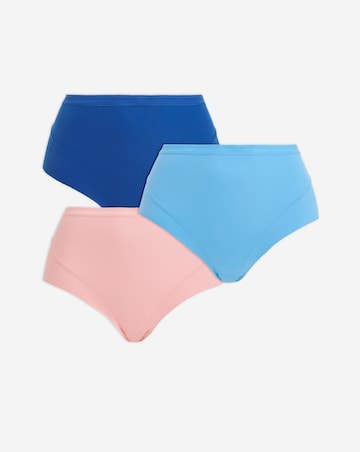 MAGISCULPT Light Control (3 Pack) Tummy Shaper Knickers Blue Pink