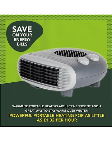 Warmlite 2000W Dark Titanium Flat Fan Heater