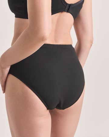 Pretty Secrets (2 Pack) New Sarah Cotton Full Fit Knickers White/Black