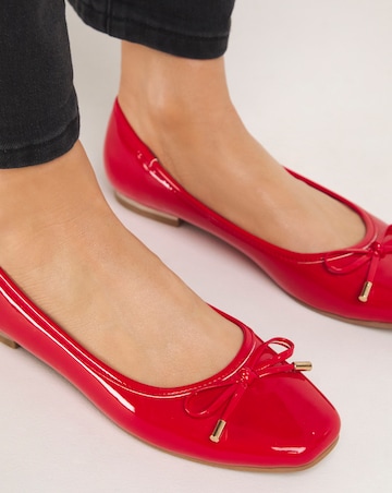 Eva Square Toe Ballerina Shoes Wide E Fit Simply Comfort