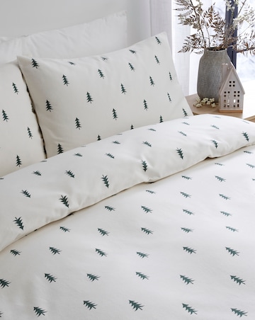 Fraser Fir Brushed Cotton Duvet Cover Set