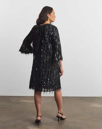 Joanna Hope Sequin Tassle Shift Dress