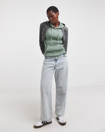 Ribbed Knitted Hoodie