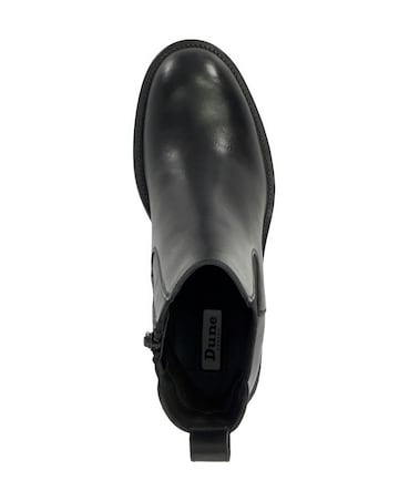 Dune Positivity Black Leather Chunky Chelsea Boots