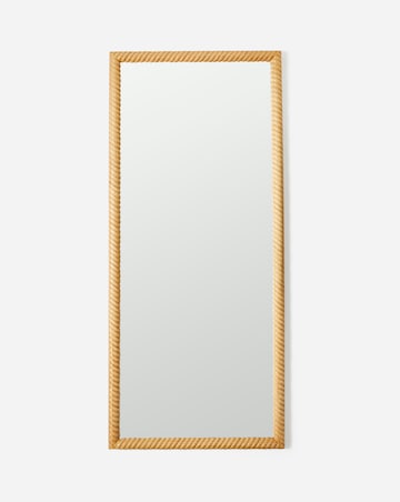 Twisted Wood Leaner Mirror