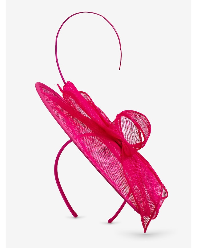 Jon Richard Fuchsia Woven Bow Fascinator