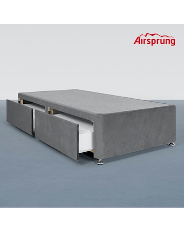 Airsprung Velvet Divan Base with 2 Drawers