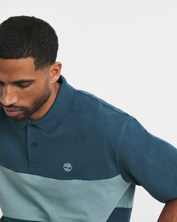 Timberland Colourblock Rugby Polo - Blue