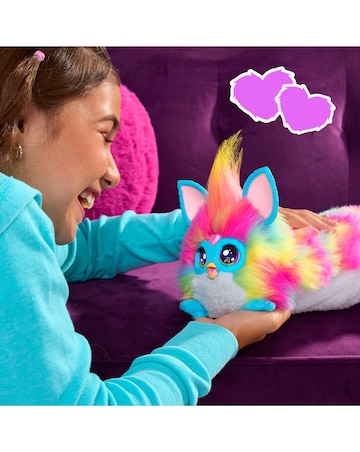 Furby DJ Furby Interactive Toy, Super Snuggly Rainbow Electronic Plush
