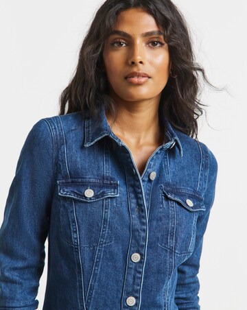 Dark Wash Midaxi Shirt Dress