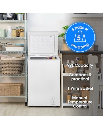 Abode A99CF0E1W Chest Freezer 99L - White