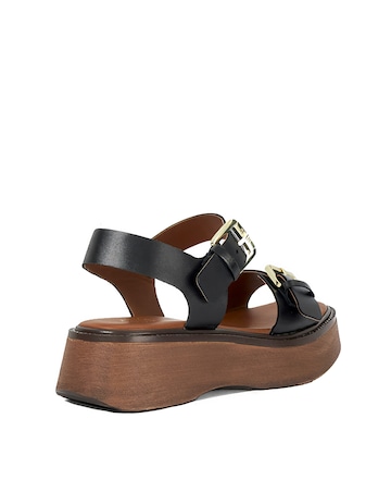 Dune Luno Leather Flatform Sandals Fit D