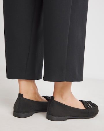 Simply Be Tampa Low Cut Tassel Loafers Wide E Fit