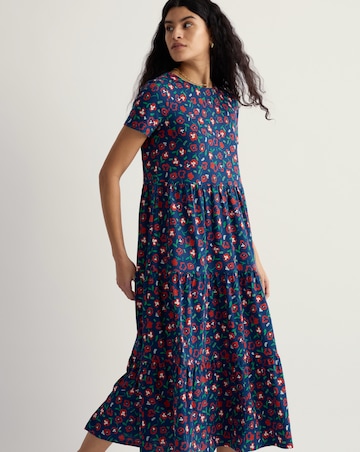 Seasalt Cornwall Short Sleeve Line Strokes Dress