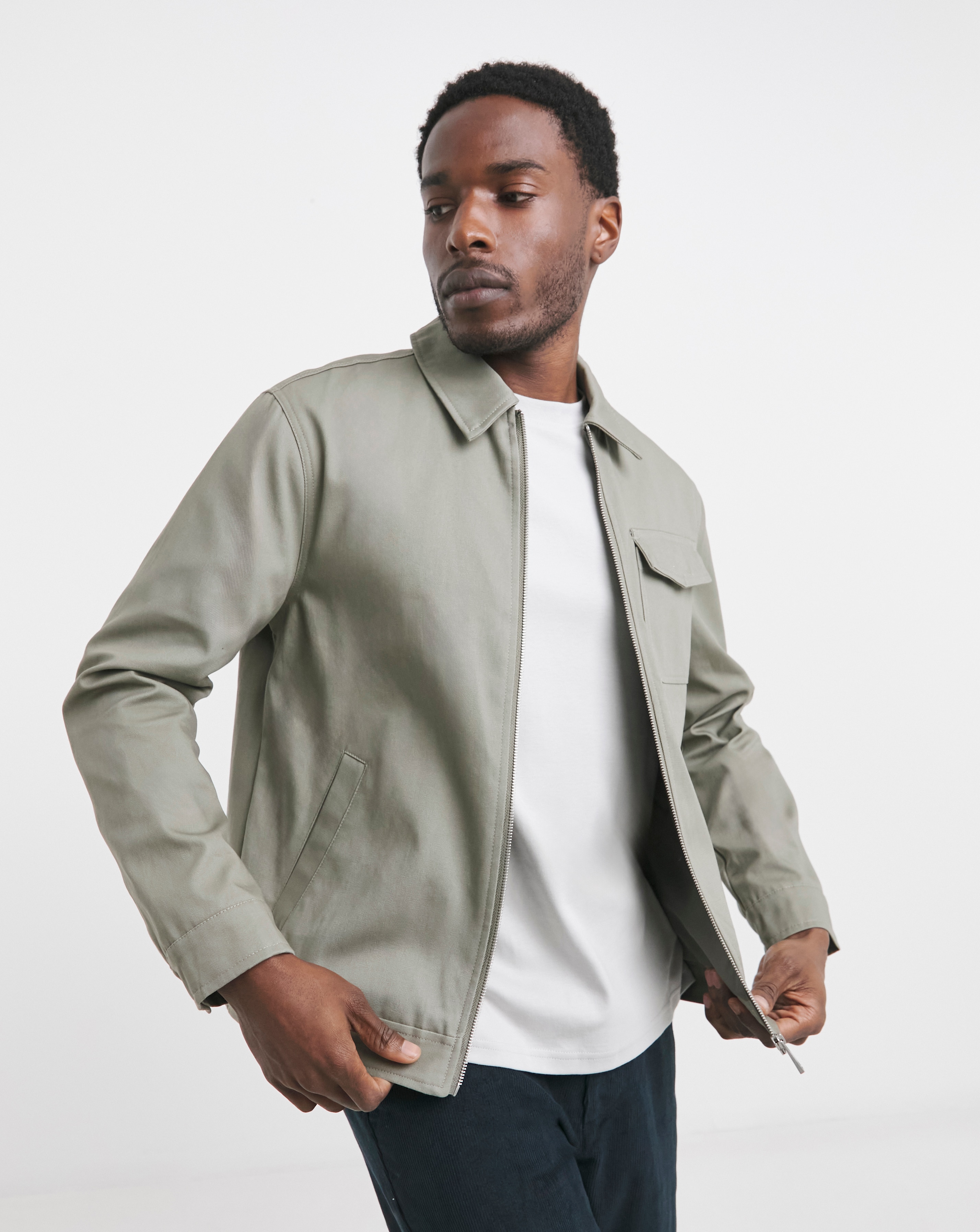 Smart Zip Up Harrington | JD Williams
