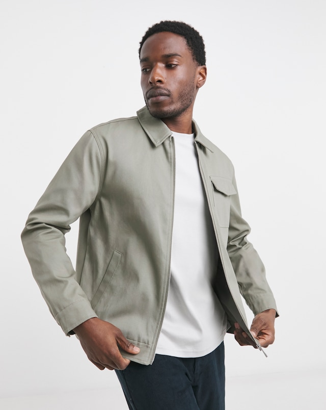 Smart Zip Up Harrington