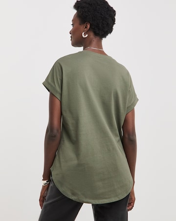 Pure Cotton 2 Pack Short Sleeve Curved Hem Longline Top