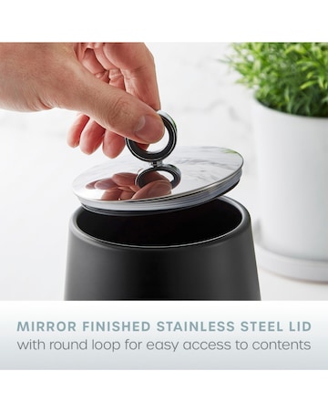 Swan Serenity Set of 3 Canisters Black