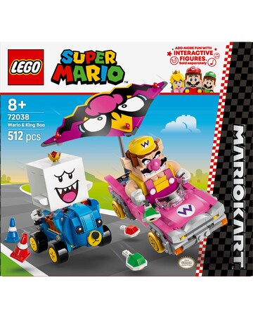 LEGO Super Mario: Mario Kart Wario & King Boo Figures and 2 Drifting Toy 42038