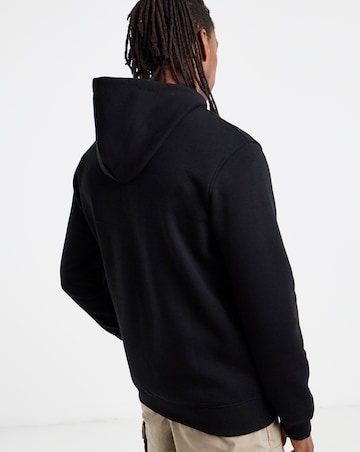 Full Zip Hoodie Long- Black