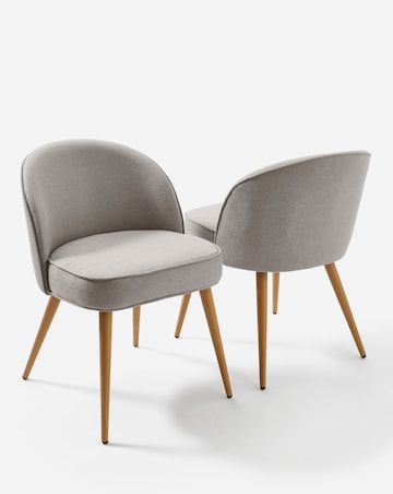 Emilie Fabric Pair of Dining Chairs