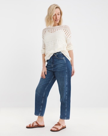 Ivory Crochet Long Sleeve Jumper