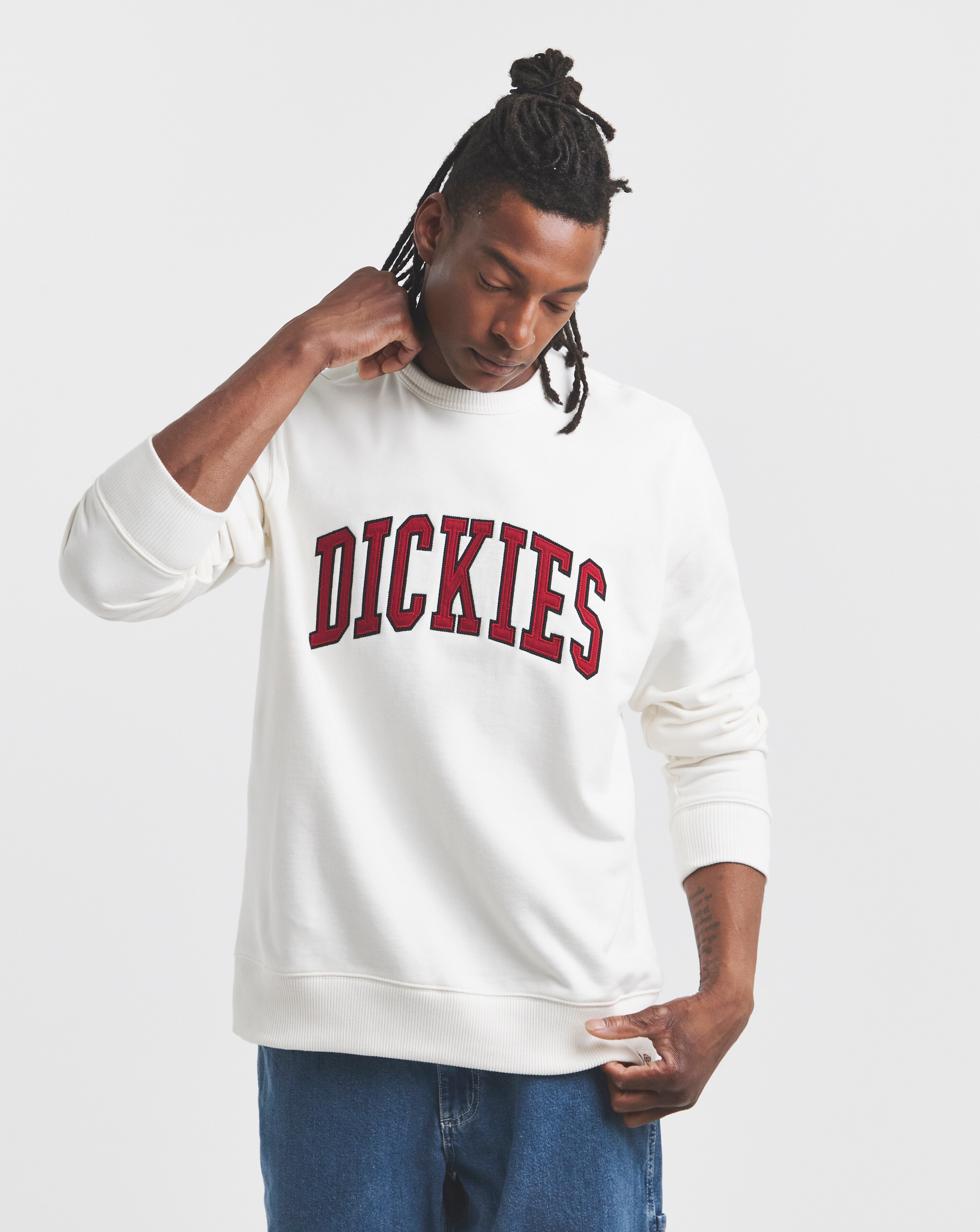 KUgodselection xxx dickies アイゼンハワ- Dickies Aitkin Varsity Sweatshirt - Ecru | JD Williams