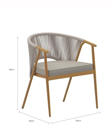 Charles Bentley Rope Weave 6 Seater Dining Set