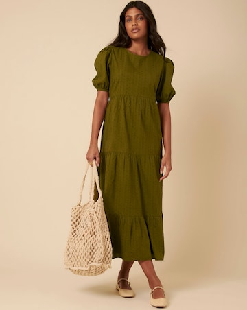 Nobody's Child Spot Puff Sleeve Dress