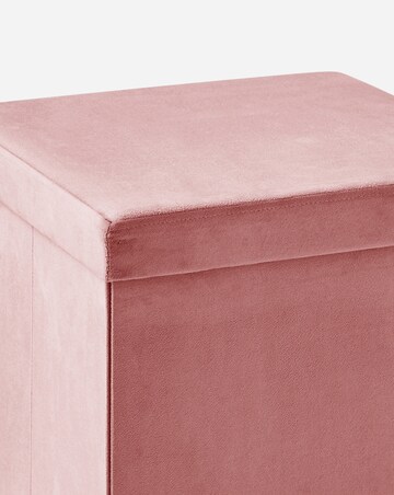 Velvet Foldable Storage Ottoman Cube