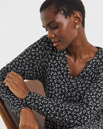 Soft Touch Long Sleeve Notch Neck Dress