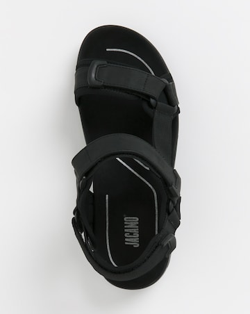 Black Trekker Sandal Wide