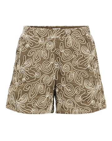 OBJECT Brown Multi High Waisted Shorts