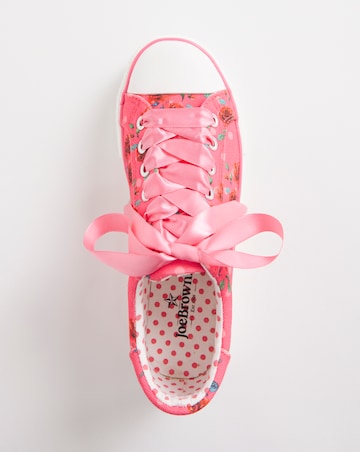 Joe Browns Pink Lace Up Platform Trainers -Extra Wide Fit (EEE)